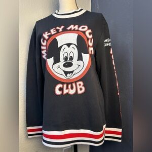 Disney Mickey Mouse Club Black and Red Crewneck Sweater Unisex Small